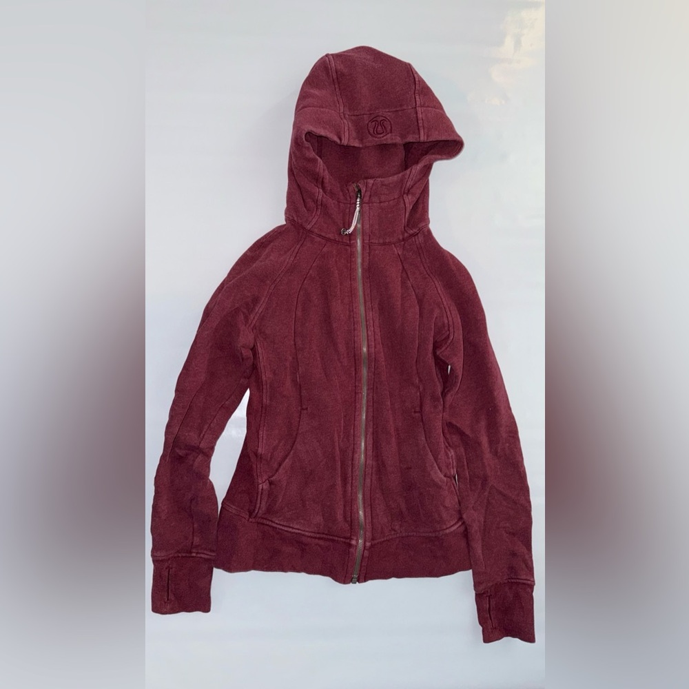 Lululemon Full Zip Scuba maroon size 6